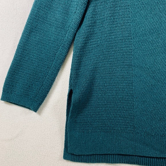 J. Jill Women's Long Sleeve V Neck‎ Textured Knit Tunic Top Sweater Green Size M - Picture 8 of 13
